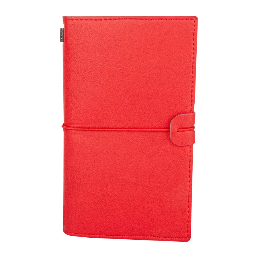 Kuğulu Kırmızı Tarihsiz Defter (11,5x20 cm)