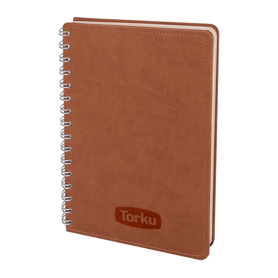 Batıkent Kahverengi Spiralli Tarihsiz Defter (15x21 cm)