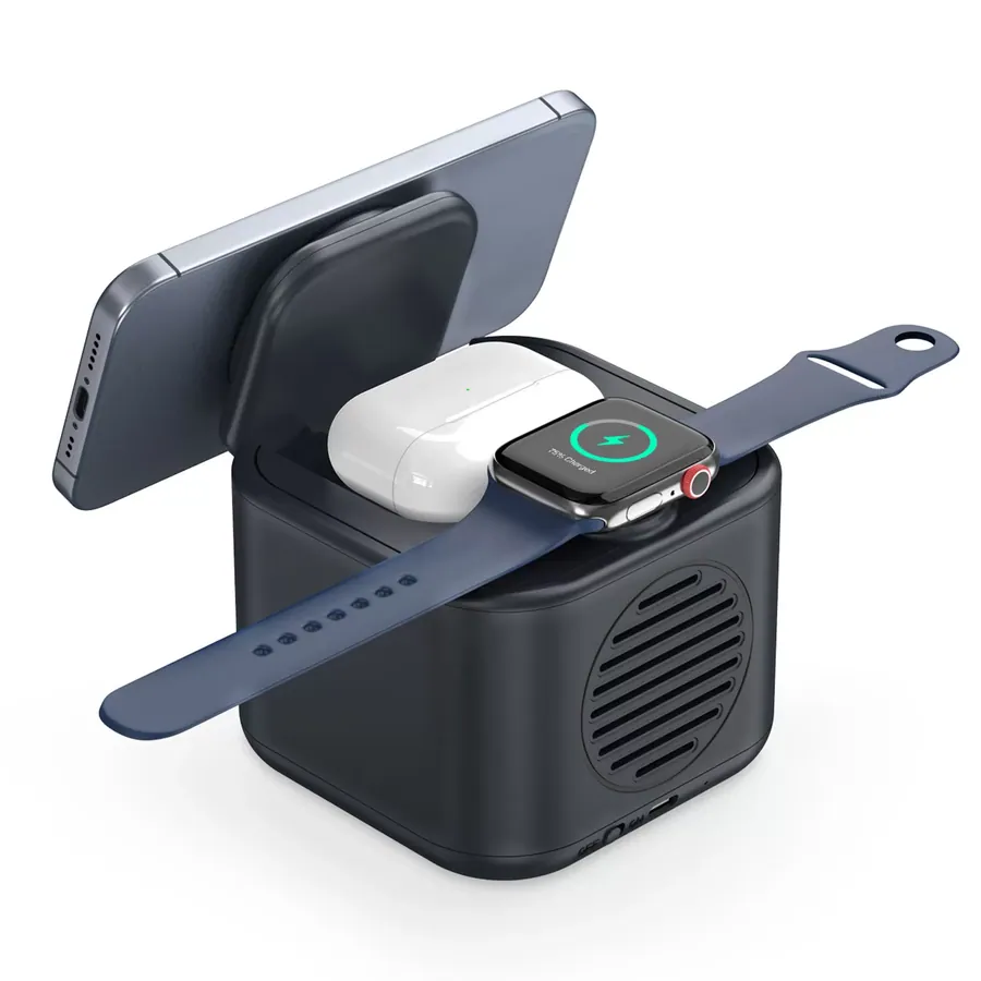 Lotus Siyah Hoparlör Ve Wireless Sarj Standı