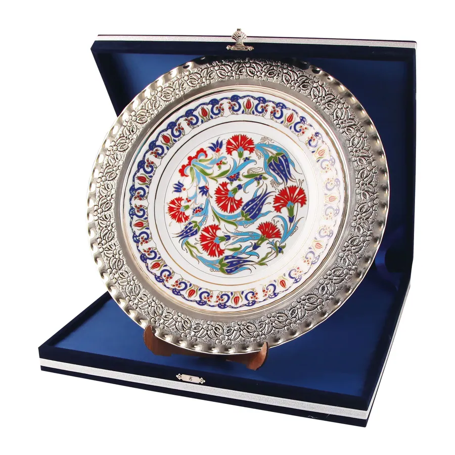 Gpt-03 Gümüş İşlemeli Plaket Tabak