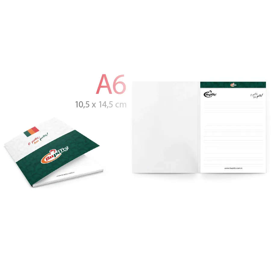 Ala-42 Kapak Geçmeli Yana Açılır A6 Bloknot