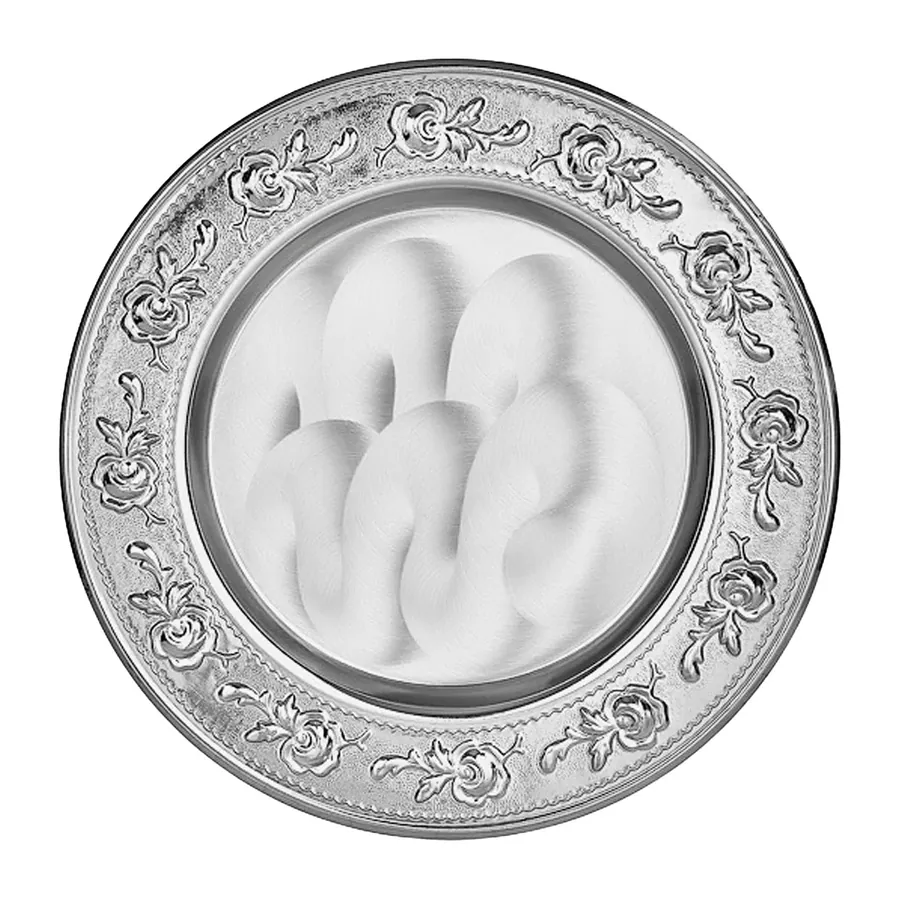 Gyt-02 Gümüş Yaldız İşlemeli Plaket Tabak
