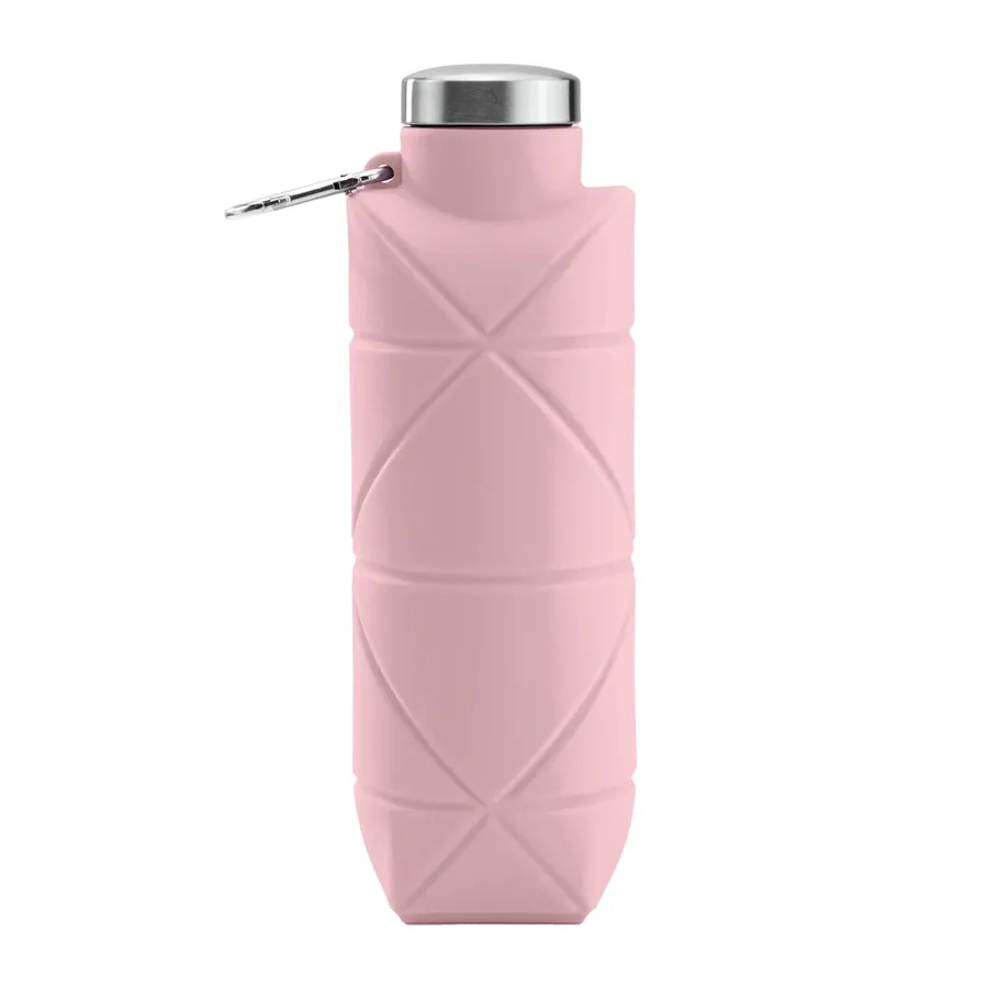 Aydeniz Pembe 700 ml Katlanabilir Silikon Matara