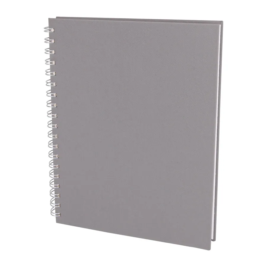 Seğmenler Gri Kareli Spiralli Tarihsiz Defter (19x25 cm)