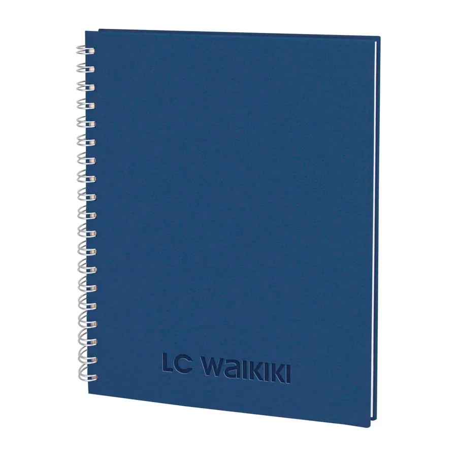 Seğmenler Lacivert Kareli Spiralli Tarihsiz Defter (19x25 cm)