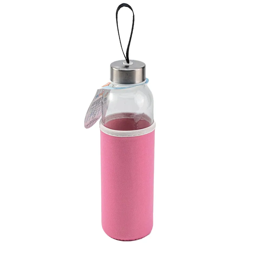 Ladoga Pembe 550 ml Cam Matara