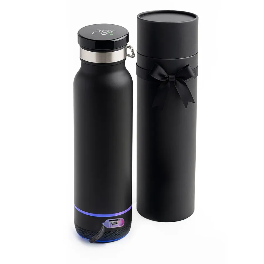 Ihlara Siyah 650 ml Dereceli Hoparlörlü Termos