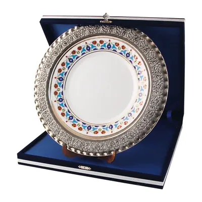 Gpt-02 Gümüş İşlemeli Plaket Tabak