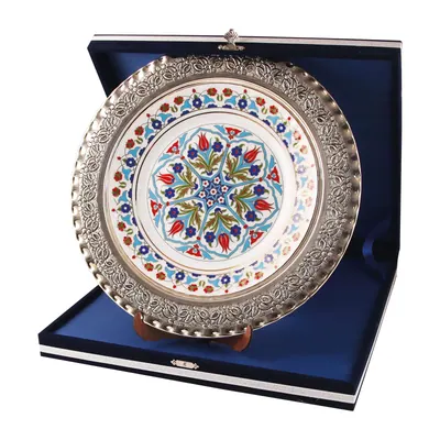 Gpt-01 Gümüş İşlemeli Plaket Tabak