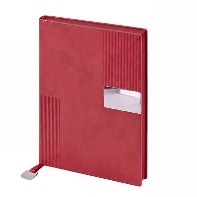 Kuğulu Kırmızı Tarihsiz Defter (15x21 cm)