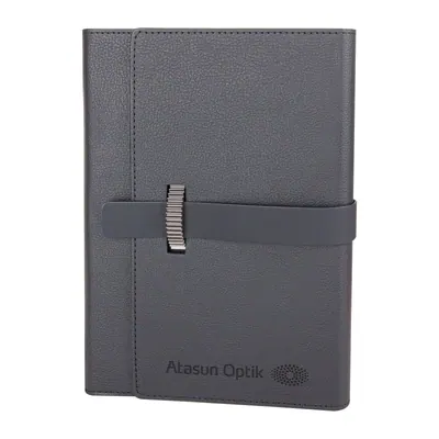 Demirtepe Siyah Tarihsiz Organizer Defter (17x22cm)
