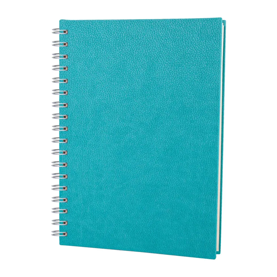 Altındağ Turkuaz Kareli Spiralli Tarihsiz Defter (17x24 cm)