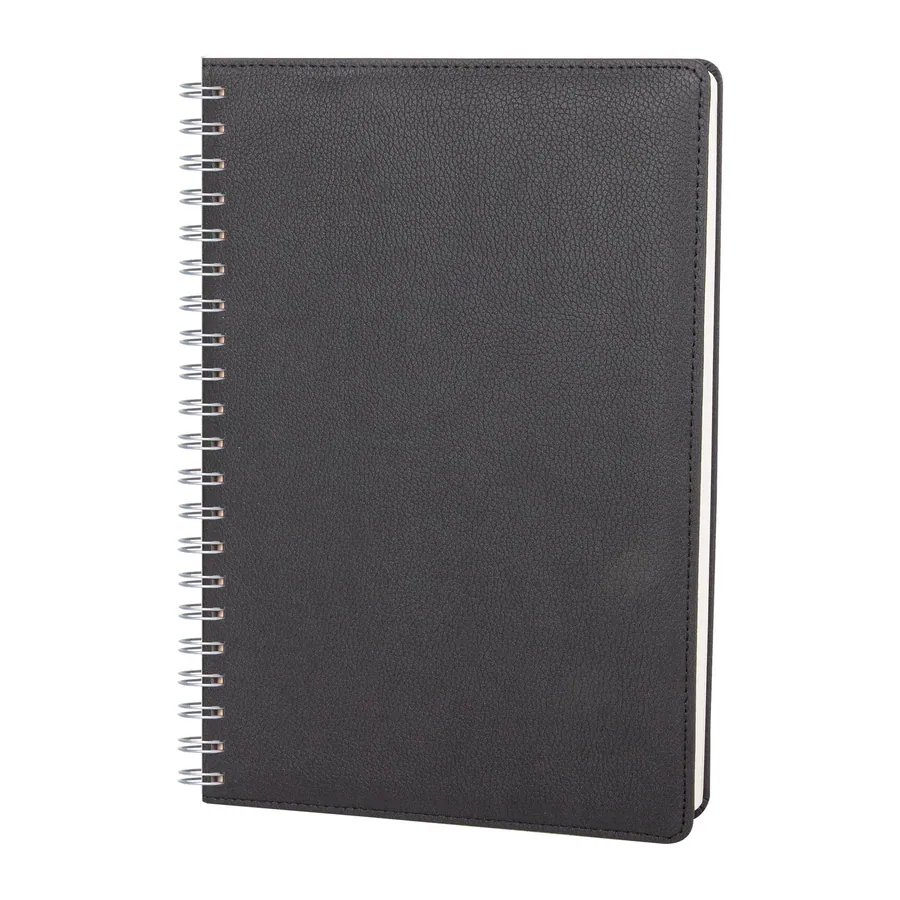 Plevne Siyah Kareli Tarihsiz Spiralli Defter (20x28 cm)